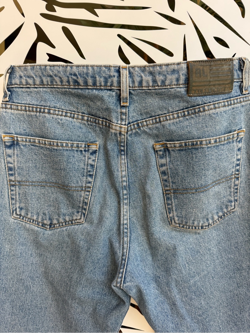 Polo Ralph Lauren Jeans Mens 34x30 Light Wash Classic Fit Straight Leg Denim